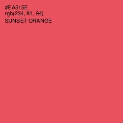 #EA515E - Sunset Orange Color Image